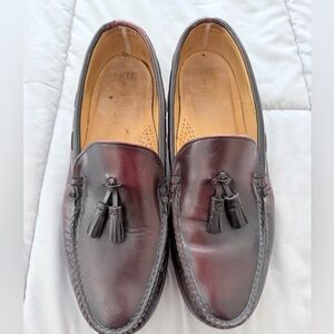 FRYE Men’s Burgundy Tassel Leather Loafers 11.5